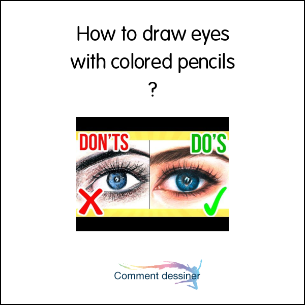 How to draw eyes with colored pencils